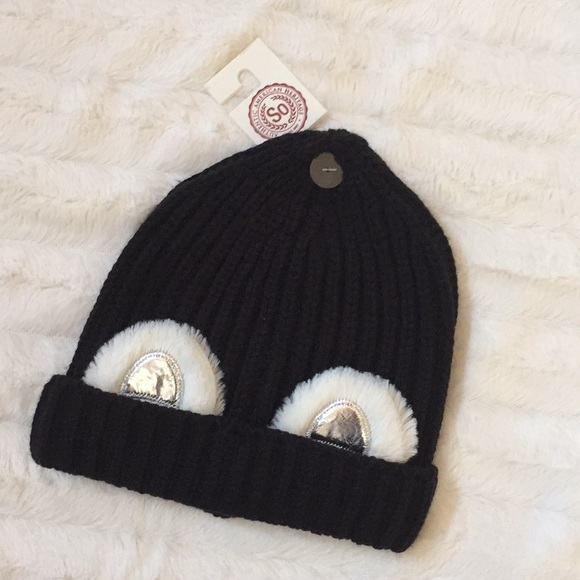 SO Soft Touch Faux Fur Ear Knit Beanie - Picture 3 of 4